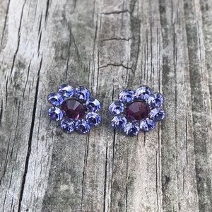 Tarina Tarantino Crystal Flower Earrings